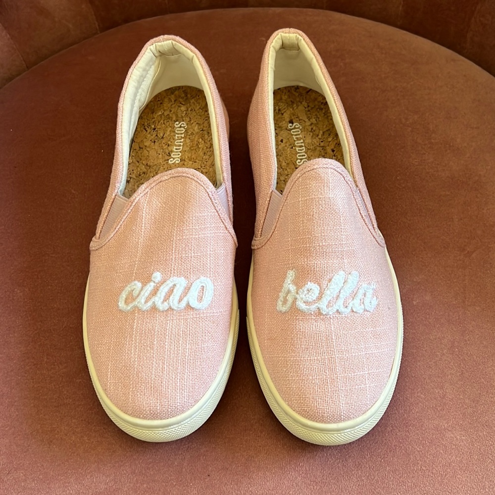 Soludos Ciao Bella Pink Slip On Sneakers